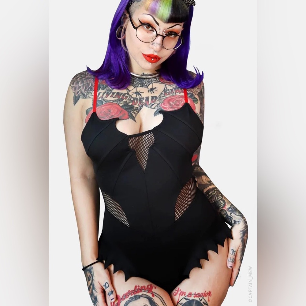 Dracula’s daughter swimsuit by Forest Ink Clothing never worn super high quality